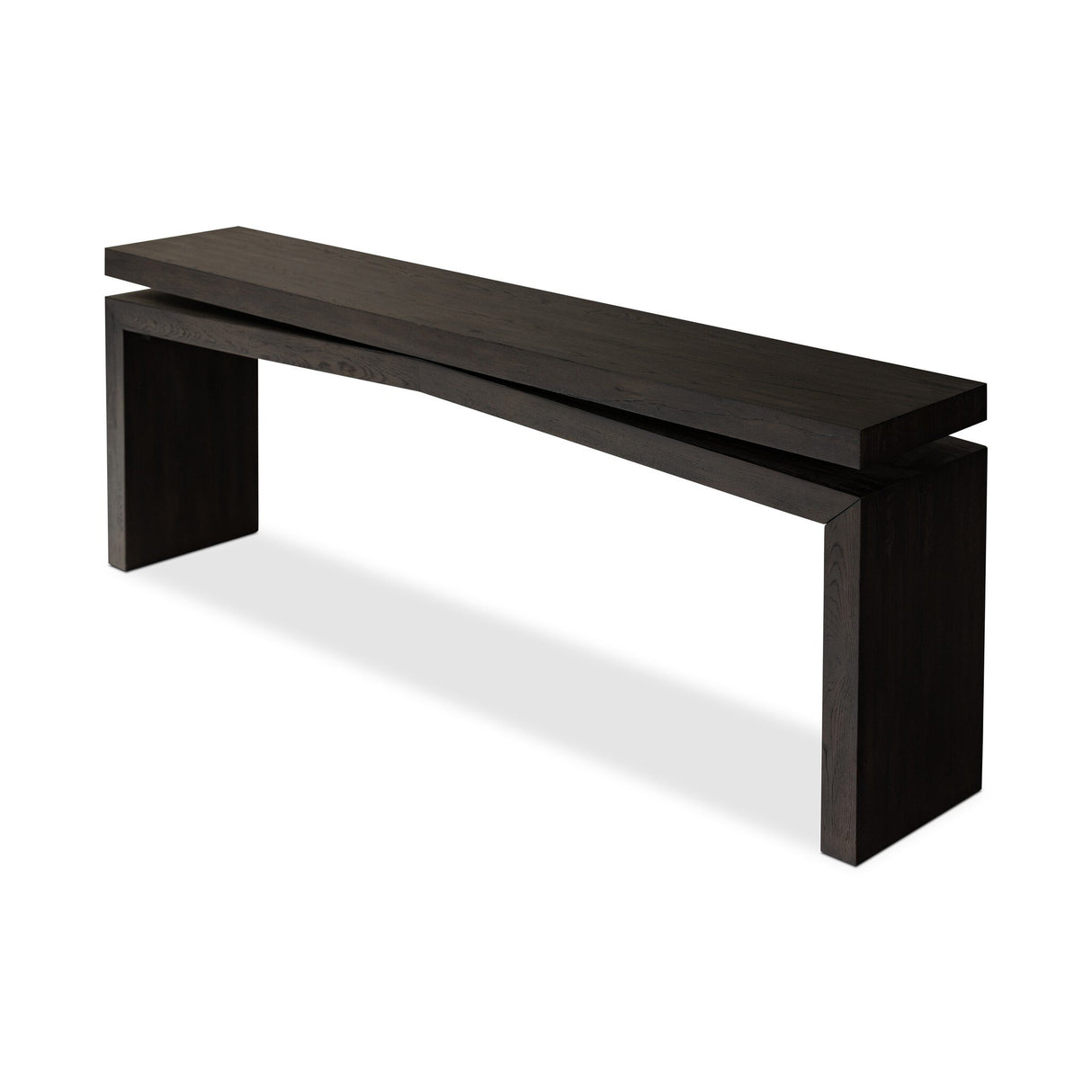 Matthes Console Table - 79" in Smoked Black Veneer from Four Hands - Luna Furniture