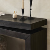 Matthes Console Table - 79" in Smoked Black Veneer from Four Hands - Luna Furniture