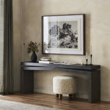 Matthes Console Table - 79" in Smoked Black Veneer from Four Hands - Luna Furniture