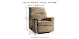 Nerviano Mocha Recliner from Ashley Furniture - Luna Furniture