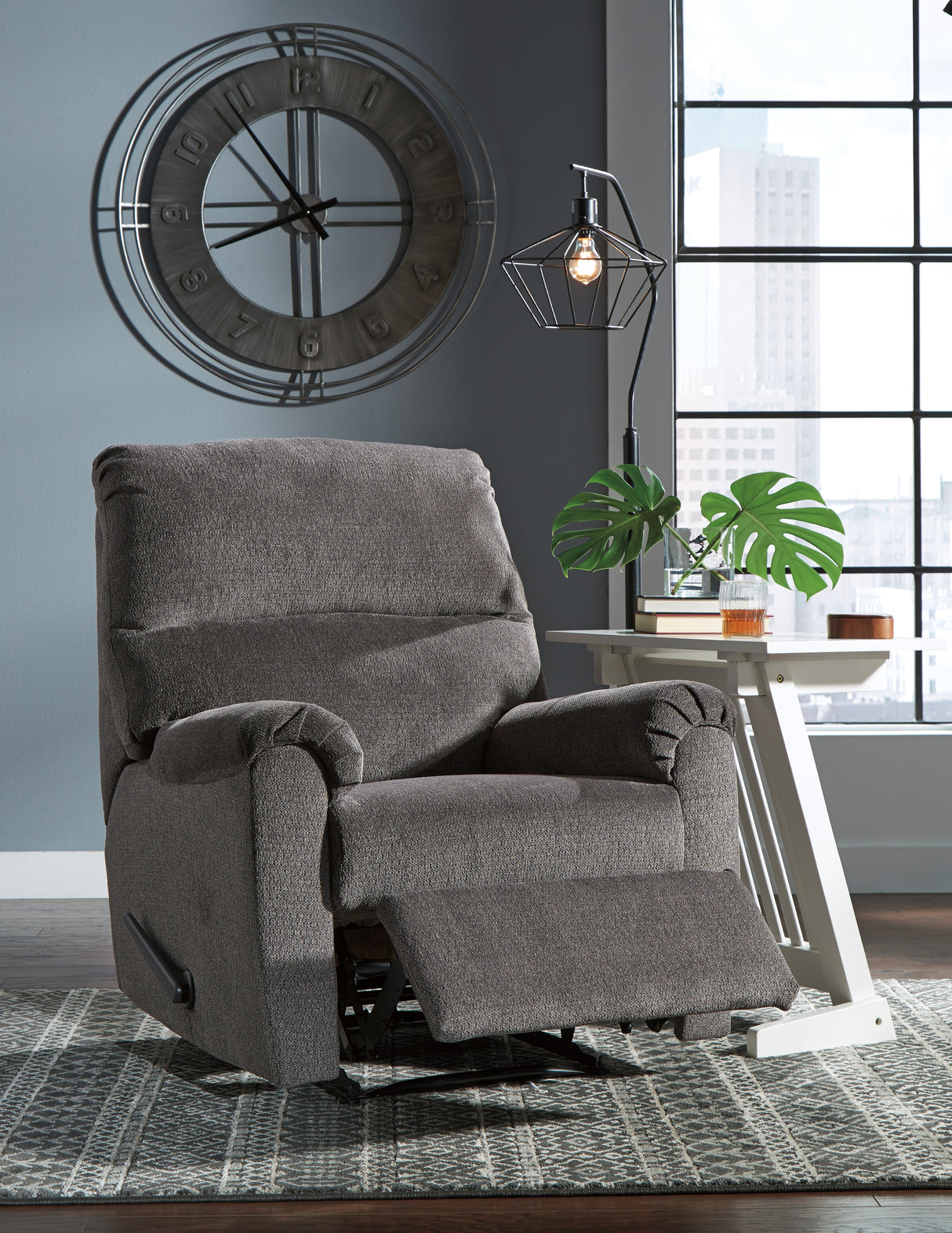 Nerviano Gray Recliner from Ashley Furniture - Luna Furniture
