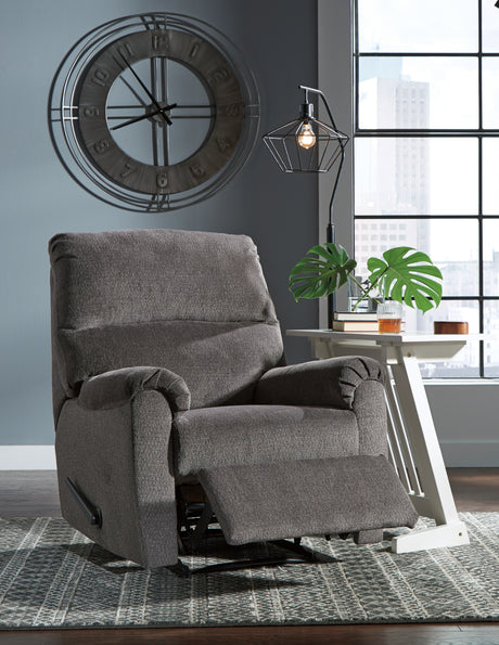 Nerviano Gray Recliner from Ashley Furniture - Luna Furniture