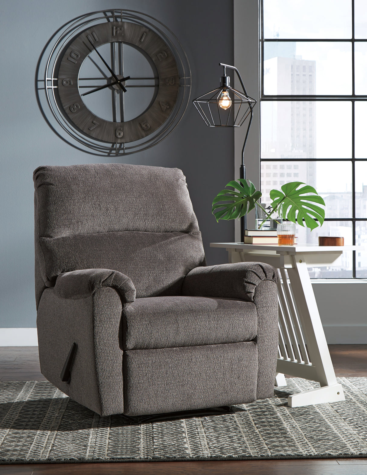 Nerviano Gray Recliner from Ashley Furniture - Luna Furniture