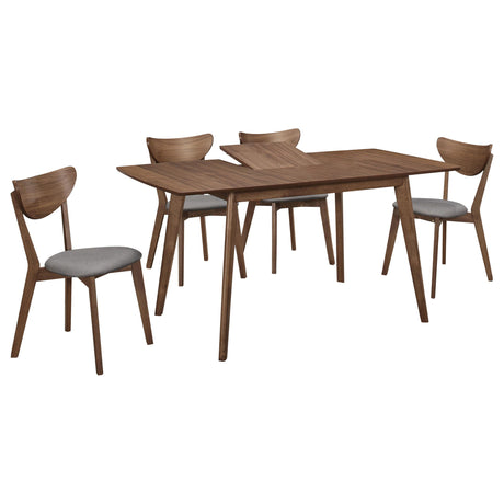 Alfredo Natural Walnut and Gray 5-Piece Dining Set from Coaster - Luna Furniture