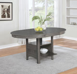 Lavon Medium Gray Dining Table with Storage from Coaster - Luna Furniture
