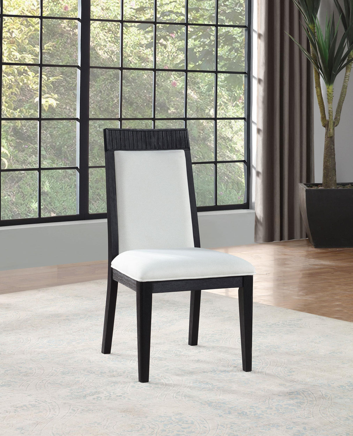 Brookmean Gray and Black Dining Chair, Set of 2 from Coaster - Luna Furniture