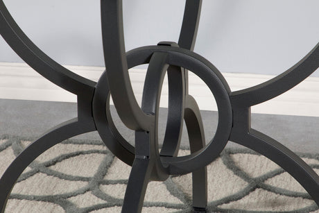 Aviano Gunmetal Dining Table Base from Coaster - Luna Furniture