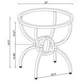 Aviano Gunmetal Dining Table Base from Coaster - Luna Furniture