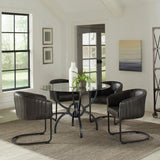 Aviano Gunmetal Dining Table Base from Coaster - Luna Furniture