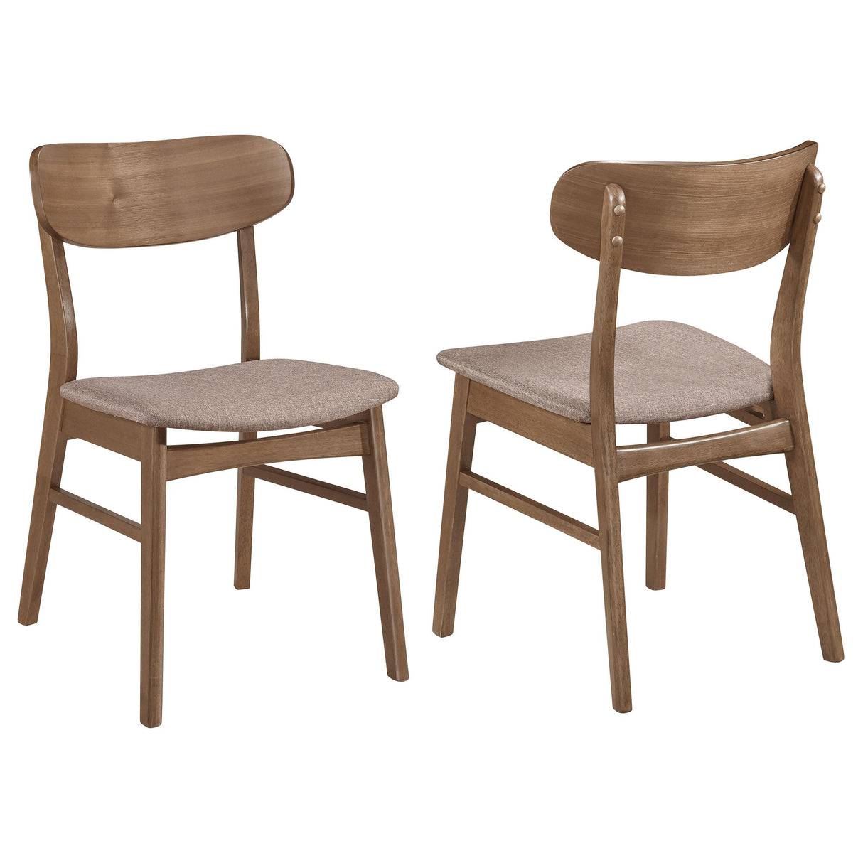 Dortch Walnut and Brown Dining Side Chair, Set of 2 from Coaster - Luna Furniture