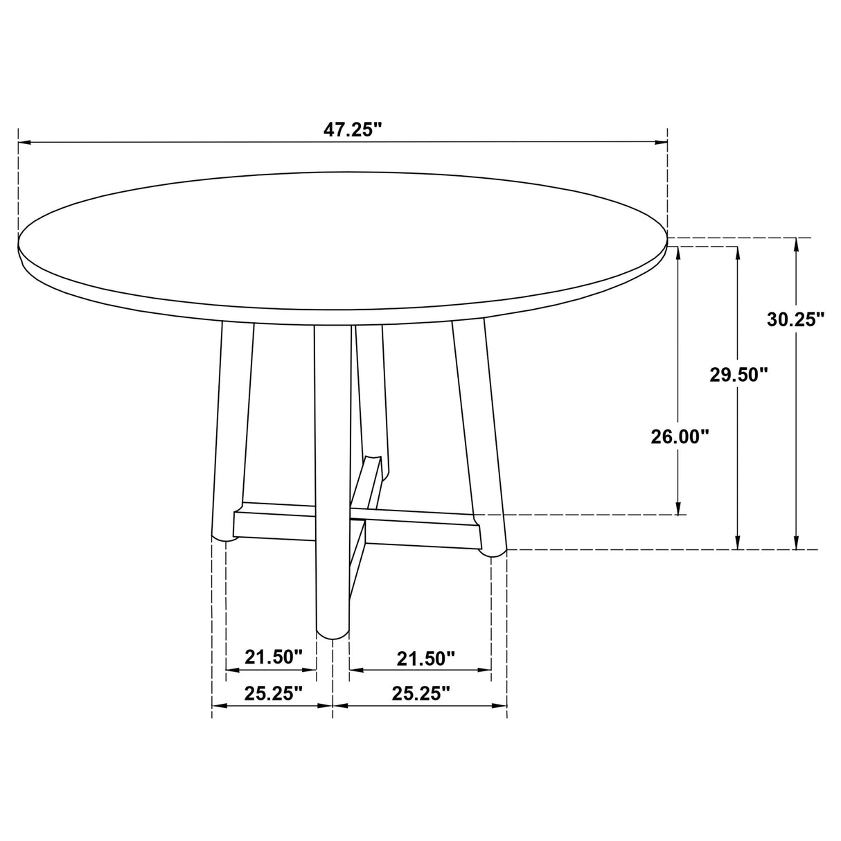 Dinah Walnut Round Solid Wood Dining Table from Coaster - Luna Furniture