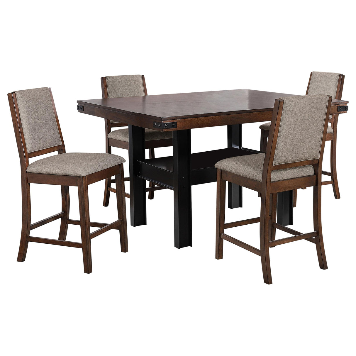 Patterson Mango Oak 5-Piece Counter Height Dining Set from Coaster - Luna Furniture