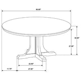 Hartville Natural Light Brown 7-Piece Round Dining Room Set from Coaster - Luna Furniture