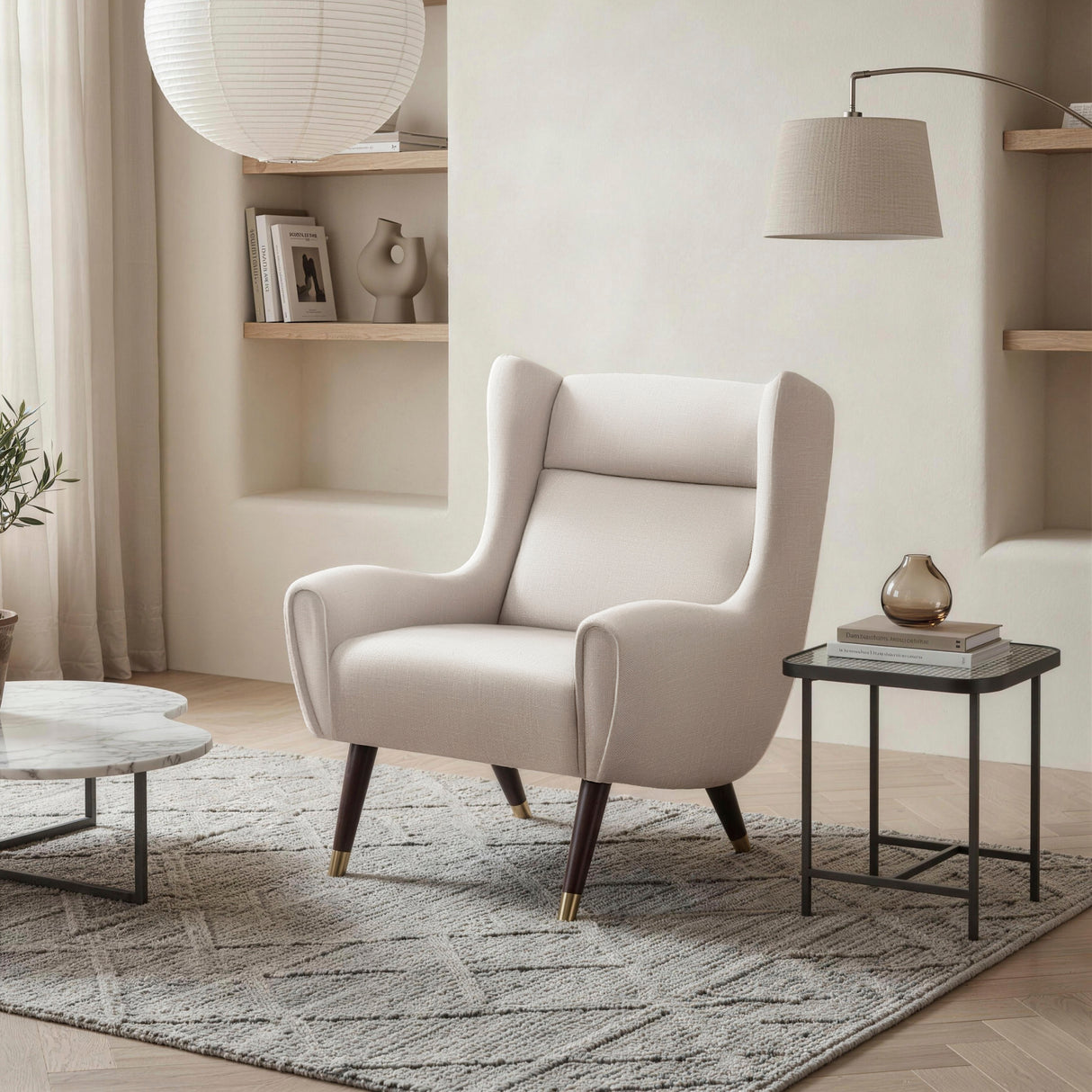 Greta Beige Accent Chair from Homelegance - Luna Furniture