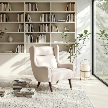 Greta Beige Accent Chair from Homelegance - Luna Furniture