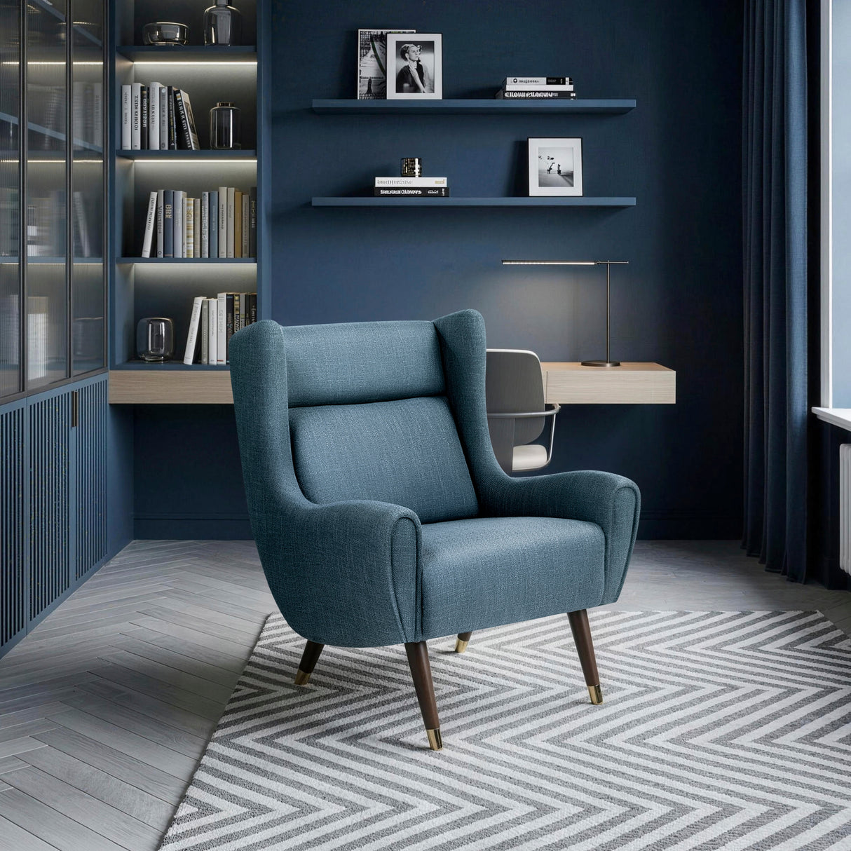 Greta Blue Accent Chair from Homelegance - Luna Furniture
