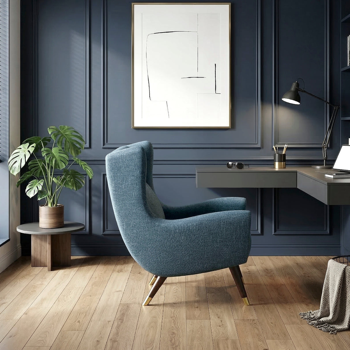 Greta Blue Accent Chair from Homelegance - Luna Furniture