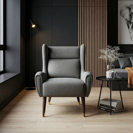 Greta Dark Gray Accent Chair from Homelegance - Luna Furniture