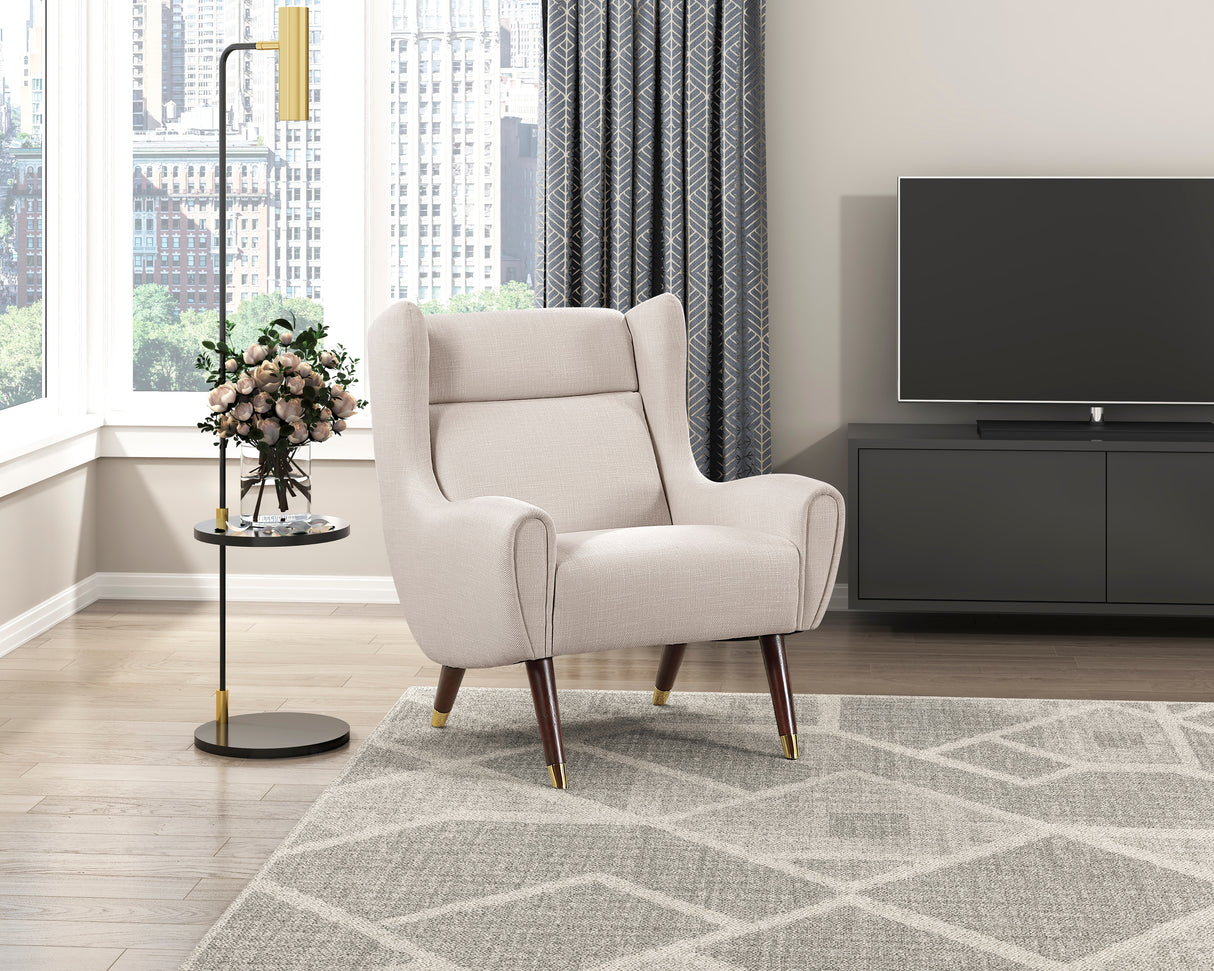 Greta Beige Accent Chair from Homelegance - Luna Furniture