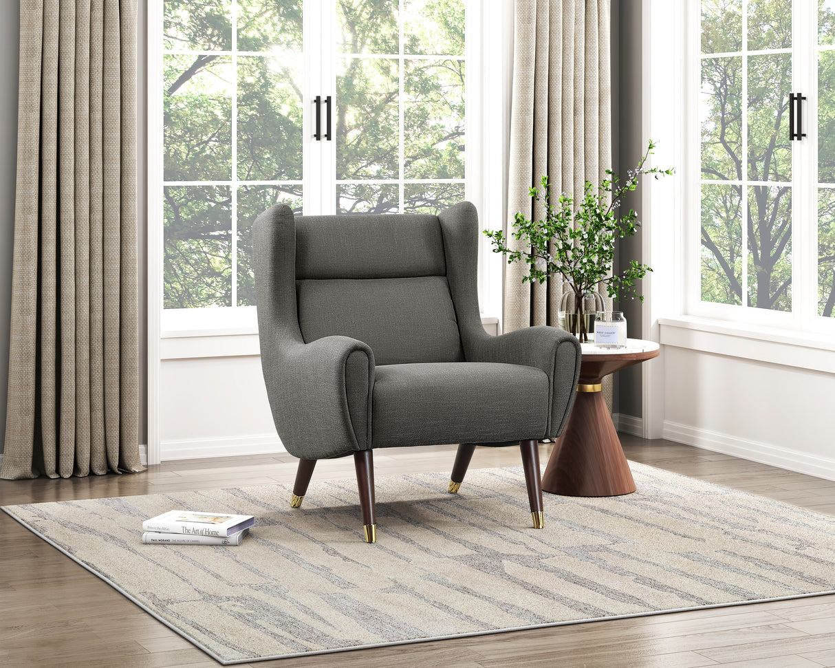 Greta Dark Gray Accent Chair from Homelegance - Luna Furniture