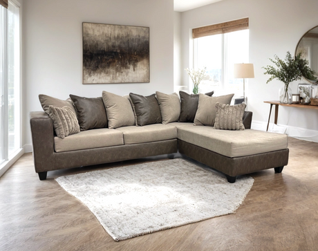 Monroe Latte RAF Sectional from Happy Homes - Luna Furniture