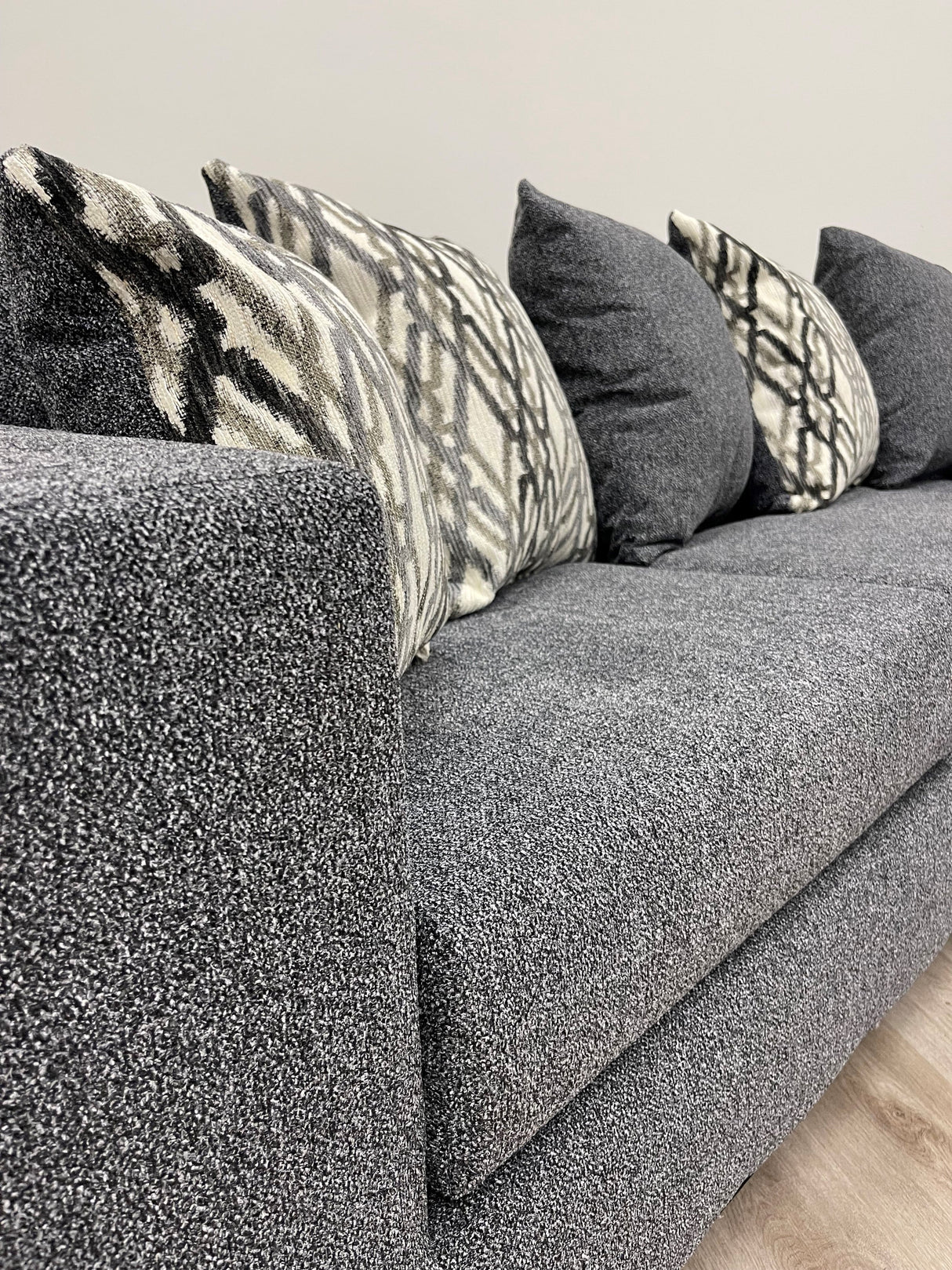 Monroe Steel Gray Sofa and Loveseat from Happy Homes - Luna Furniture