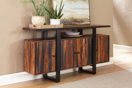 Ditman Gray Sheesham 4-Door Solid Wood Sideboard Buffet from Coaster - Luna Furniture