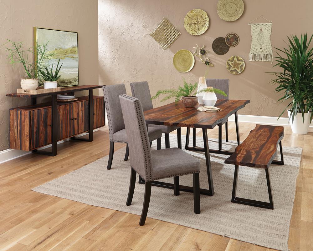 Ditman Gray Sheesham 4-Door Solid Wood Sideboard Buffet from Coaster - Luna Furniture