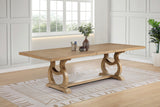 Brockway Cove and Barley Brown Trestle Dining Table from Coaster - Luna Furniture