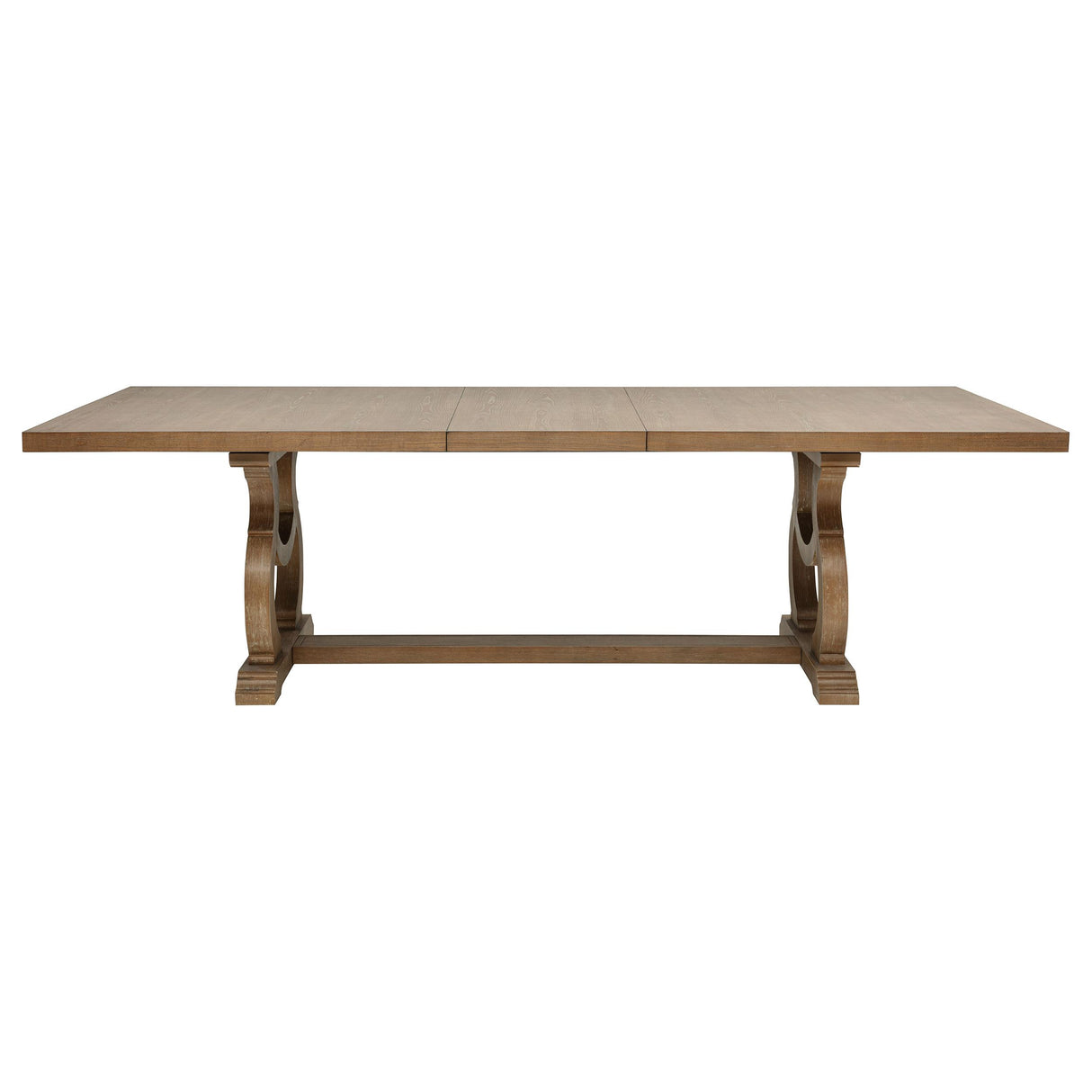 Brockway Cove and Barley Brown Trestle Dining Table from Coaster - Luna Furniture