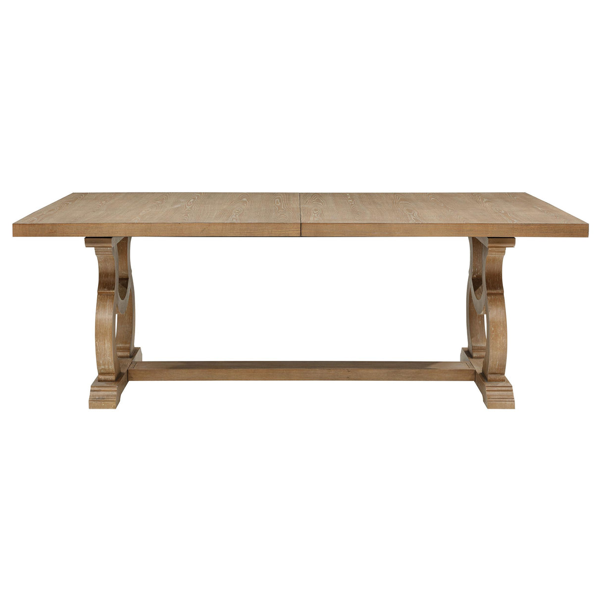 Brockway Cove and Barley Brown Trestle Dining Table from Coaster - Luna Furniture