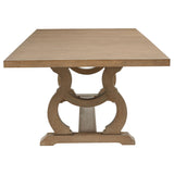 Brockway Cove and Barley Brown Trestle Dining Table from Coaster - Luna Furniture