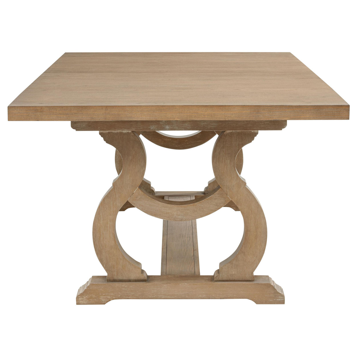 Brockway Cove and Barley Brown Trestle Dining Table from Coaster - Luna Furniture