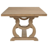 Brockway Cove and Barley Brown Trestle Dining Table from Coaster - Luna Furniture