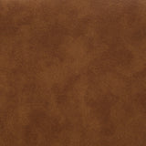 Aiken Saddle dining side chair, rear view, smooth saddle-brown faux leather back