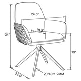 Abby White and Light Gray 5-Piece Dining Set from Coaster - Luna Furniture