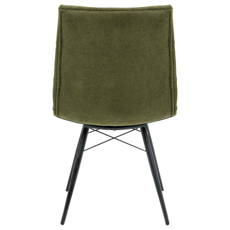 Aiken Forest Saddle Green Fabric Upholstered Dining Side Chair, Set of 4 from Coaster - Luna Furniture