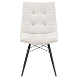 Aiken Stone White Fabric Upholstered Dining Side Chair, Set of 4 from Coaster - Luna Furniture