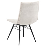 Aiken Stone White Fabric Upholstered Dining Side Chair, Set of 4 from Coaster - Luna Furniture