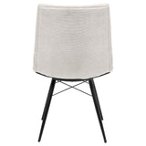 Aiken Stone White Fabric Upholstered Dining Side Chair, Set of 4 from Coaster - Luna Furniture