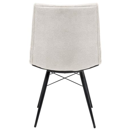 Aiken Stone White Fabric Upholstered Dining Side Chair, Set of 4 from Coaster - Luna Furniture