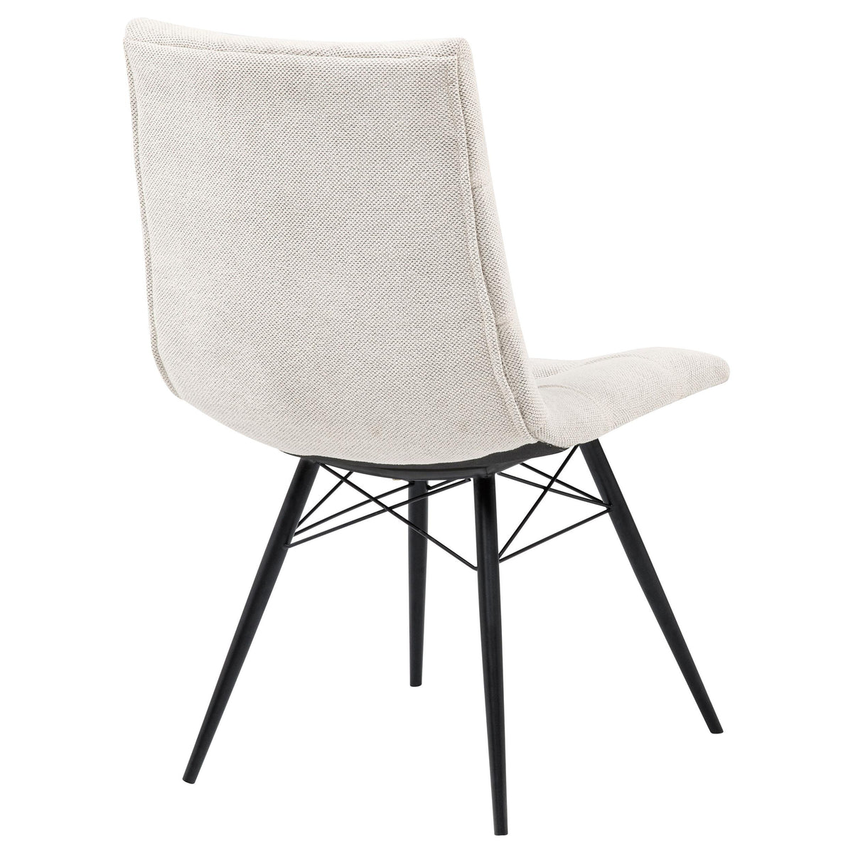 Aiken Stone White Fabric Upholstered Dining Side Chair, Set of 4 from Coaster - Luna Furniture