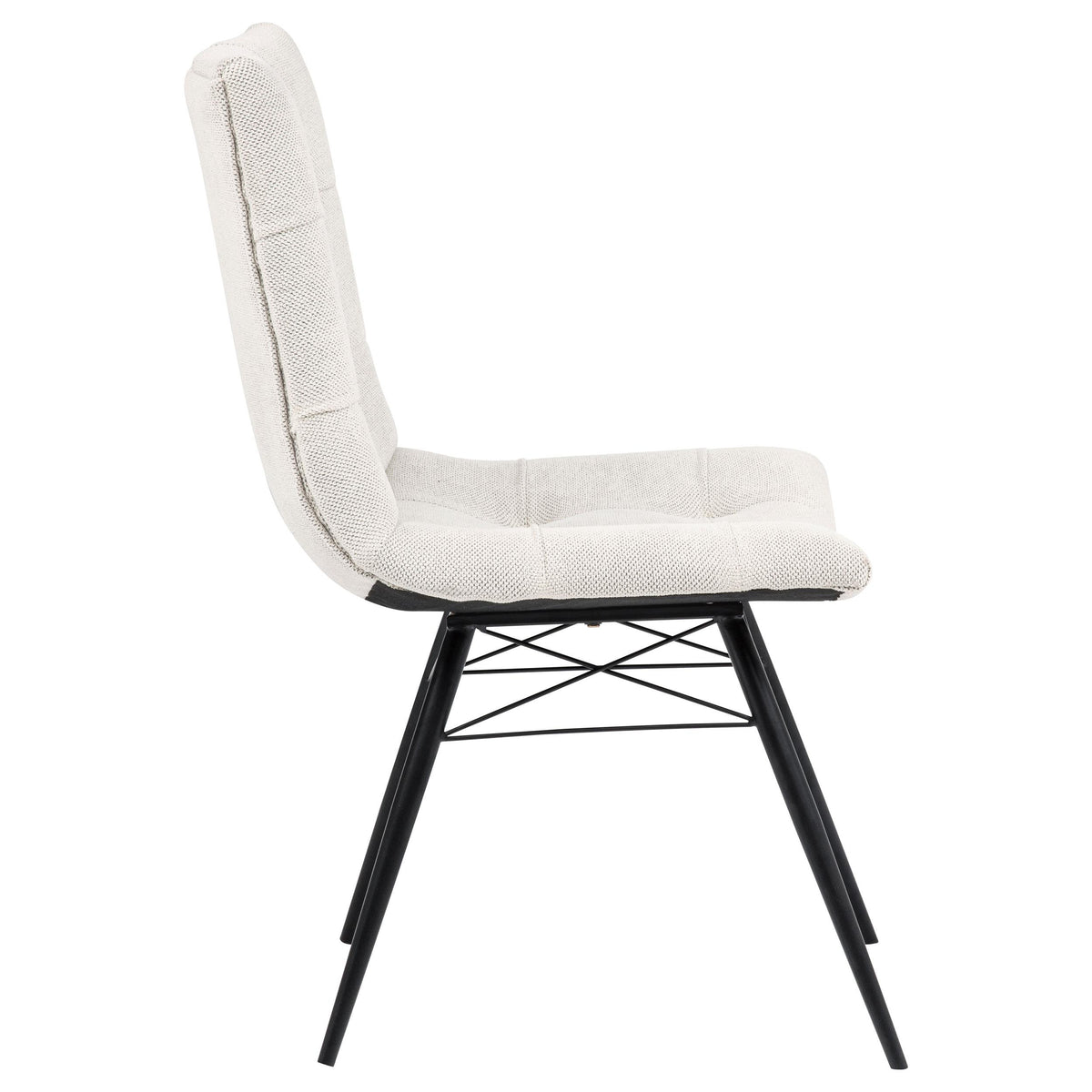 Aiken Stone White Fabric Upholstered Dining Side Chair, Set of 4 from Coaster - Luna Furniture