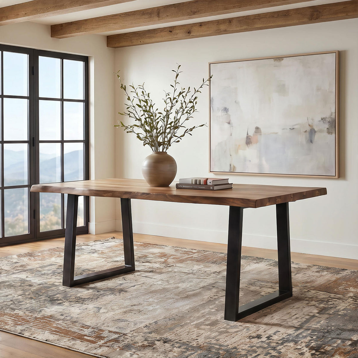 Selwyn Light Sheesham 80-inch Live Edge Solid Wood Dining Table from Coaster - Luna Furniture
