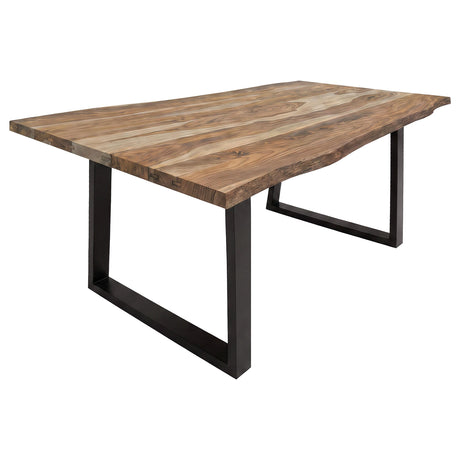 Selwyn Light Sheesham 80" Live Edge Solid Wood Dining Table from Coaster - Luna Furniture