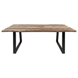Selwyn Light Sheesham 80-inch Live Edge Solid Wood Dining Table from Coaster - Luna Furniture
