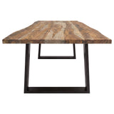 Selwyn Light Sheesham 80-inch Live Edge Solid Wood Dining Table from Coaster - Luna Furniture