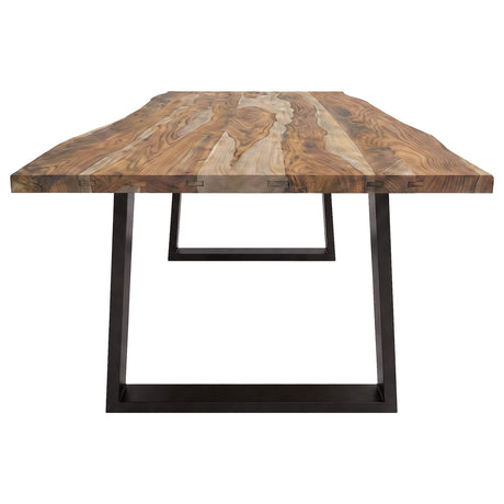 Selwyn Light Sheesham 80" Live Edge Solid Wood Dining Table from Coaster - Luna Furniture