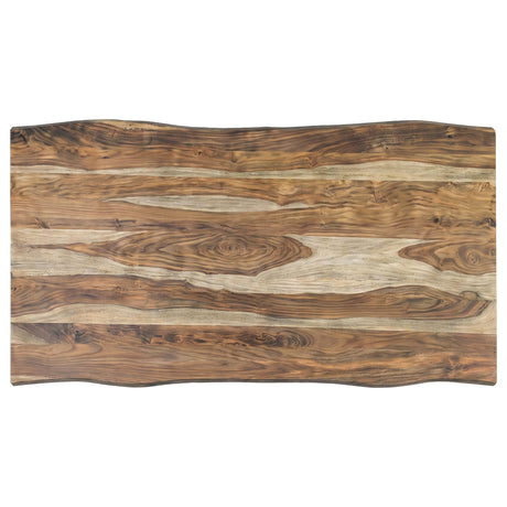 Selwyn Light Sheesham 80" Live Edge Solid Wood Dining Table from Coaster - Luna Furniture