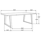 Selwyn Light Sheesham 80-inch Live Edge Solid Wood Dining Table from Coaster - Luna Furniture